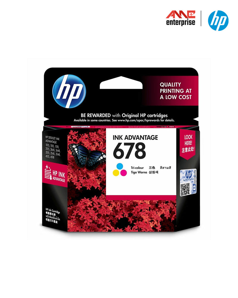 Genuine HP 678 Ink Advantage Cartridge - Tri-color