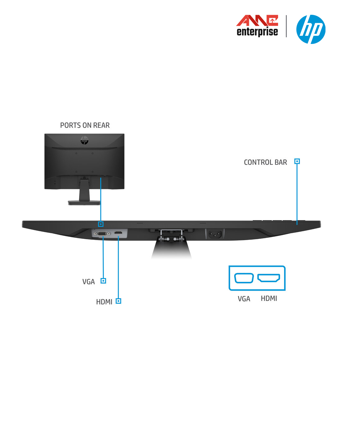 HP Refurbish P22v G4 21.5" Full HD LED LCD Monitor