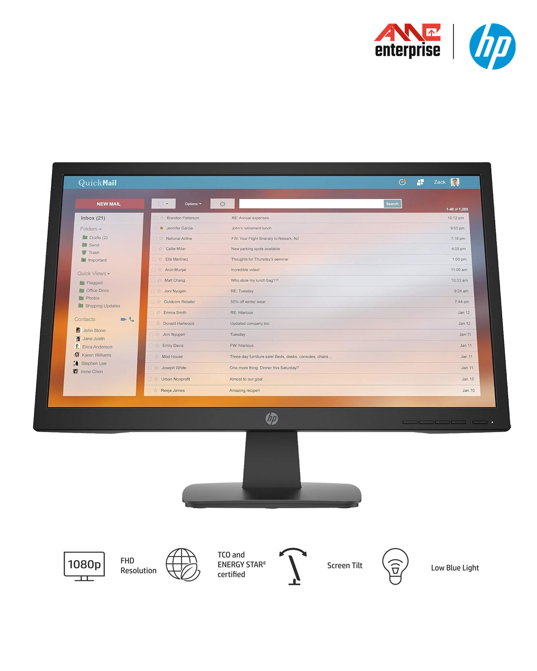HP Refurbish P22v G4 21.5" Full HD LED LCD Monitor