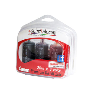 SAINTINK Premium Refill Pack for Canon 20ml (3 bottle) [Color]