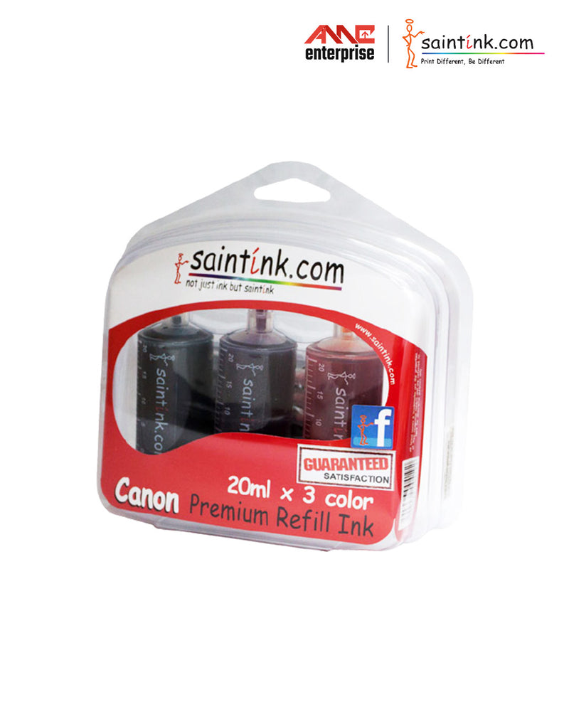 SAINTINK Premium Refill Pack for Canon 20ml (3 bottle) [Color]