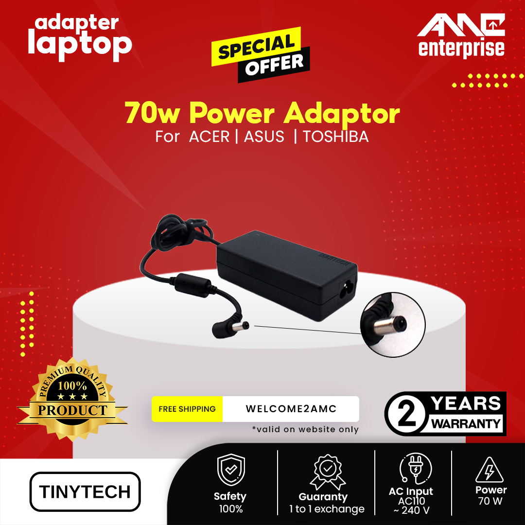 MARTECH 70W ACER/ASUS/TOSHIBA Compatible Model Adapter